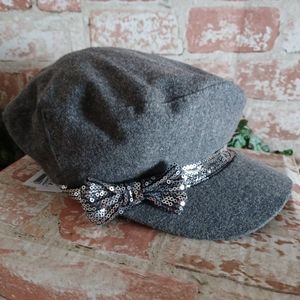 Sarasota Accessories Wool/Ble Sequin Bow Grady Cap